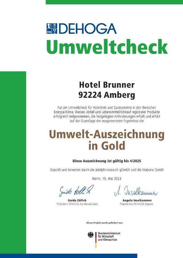 Hotel Brunner Amberg Extérieur photo